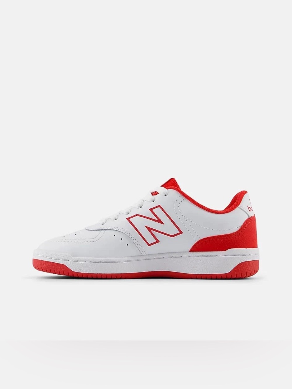 NEW New Balance Low Top Sneaker Boy’s Size 7 White Red Casual Shoes Retro